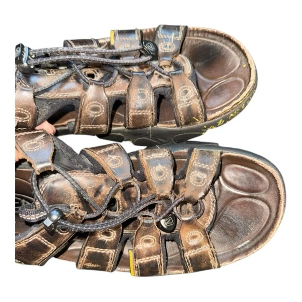 Keen Daytona Brown Leather Waterproof‎ Sport Sandals Shoes Men's Size: 12